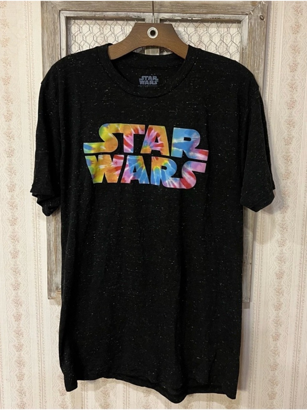 Star Wars Black Tee with Tie-Dye Logo